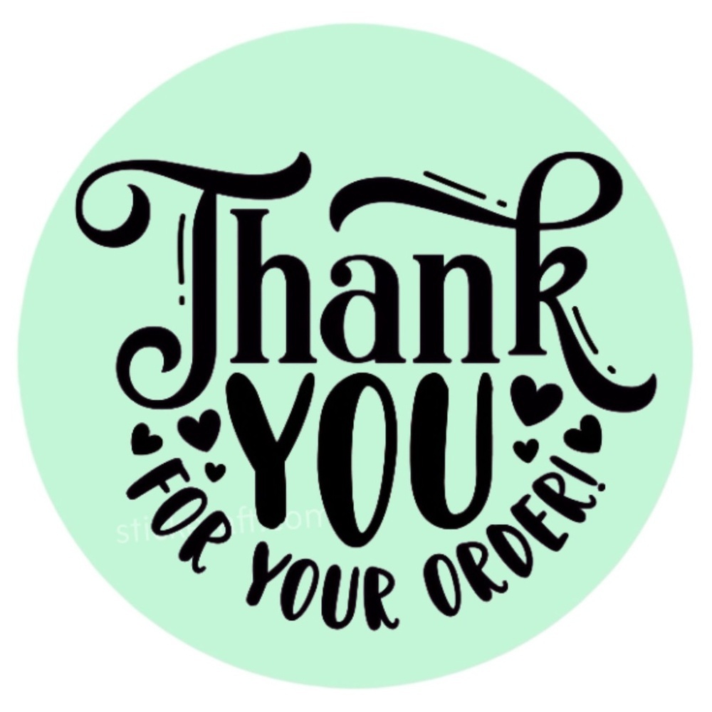 100  Thank You Stickers 2” - For Your Order Packaging Labels
